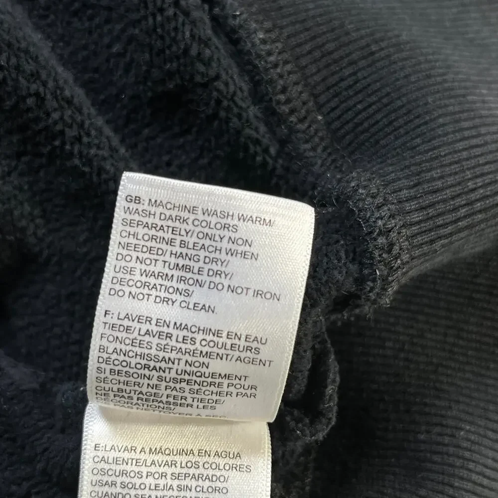 The North Face Hoodie Sweatshirt Mens Size XL Black Logo Print‎ Pullover Outdoor